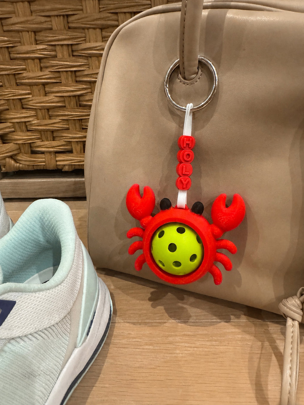 Crab Ball Bestie | Tennis & Pickleball Practice Ball Holder Bag Charm