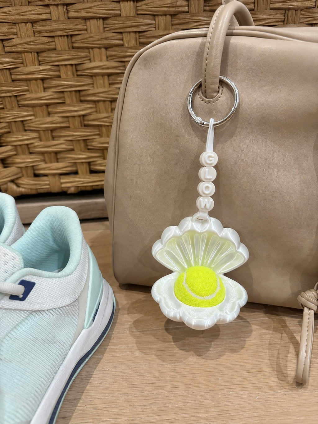 Pearl Ball Bestie | Tennis & Pickleball Practice Ball Holder Bag Charm
