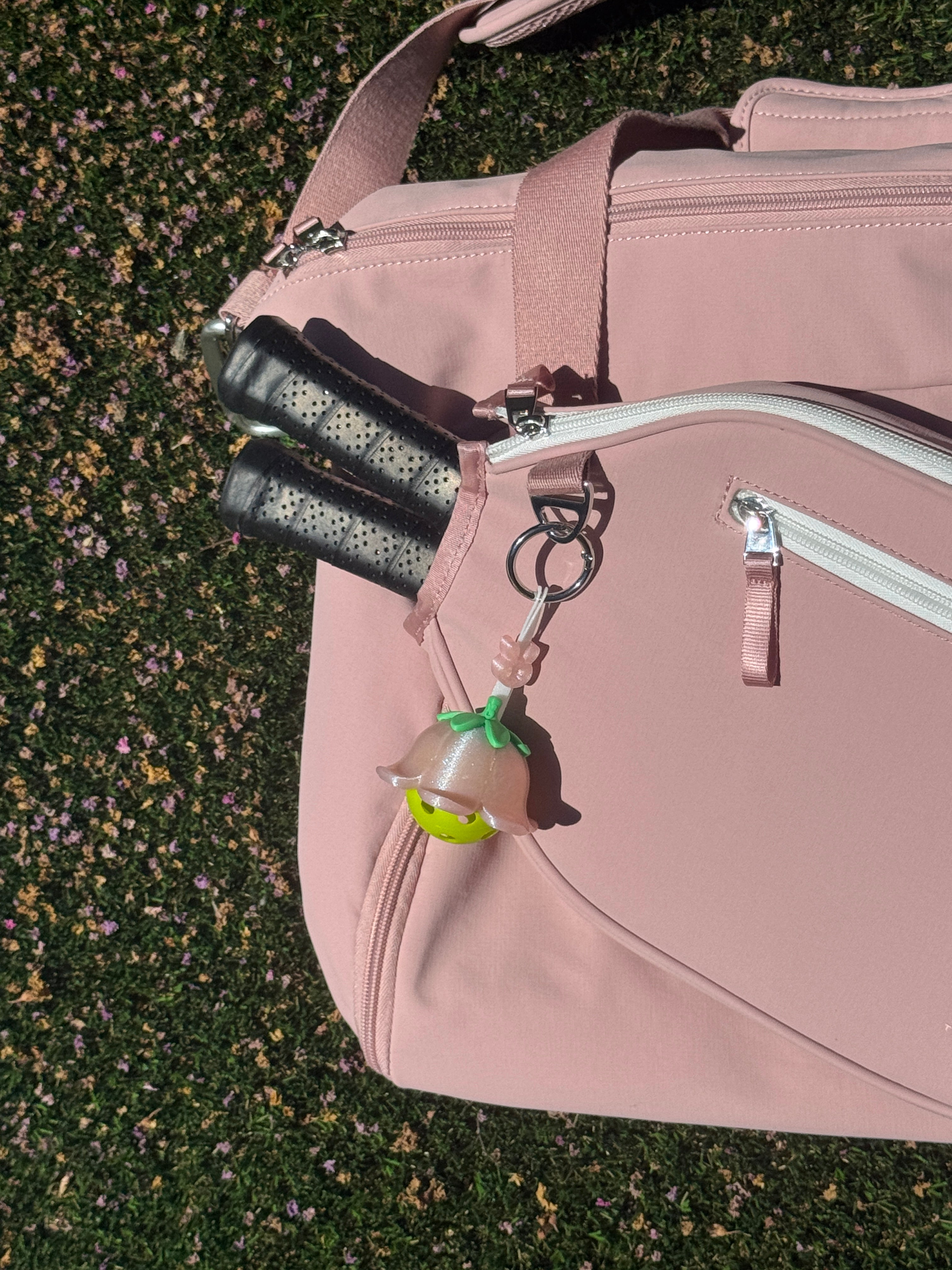 Tulip Flower | Mini Ball Holder Bag Charm with Ball | Ball Besties
