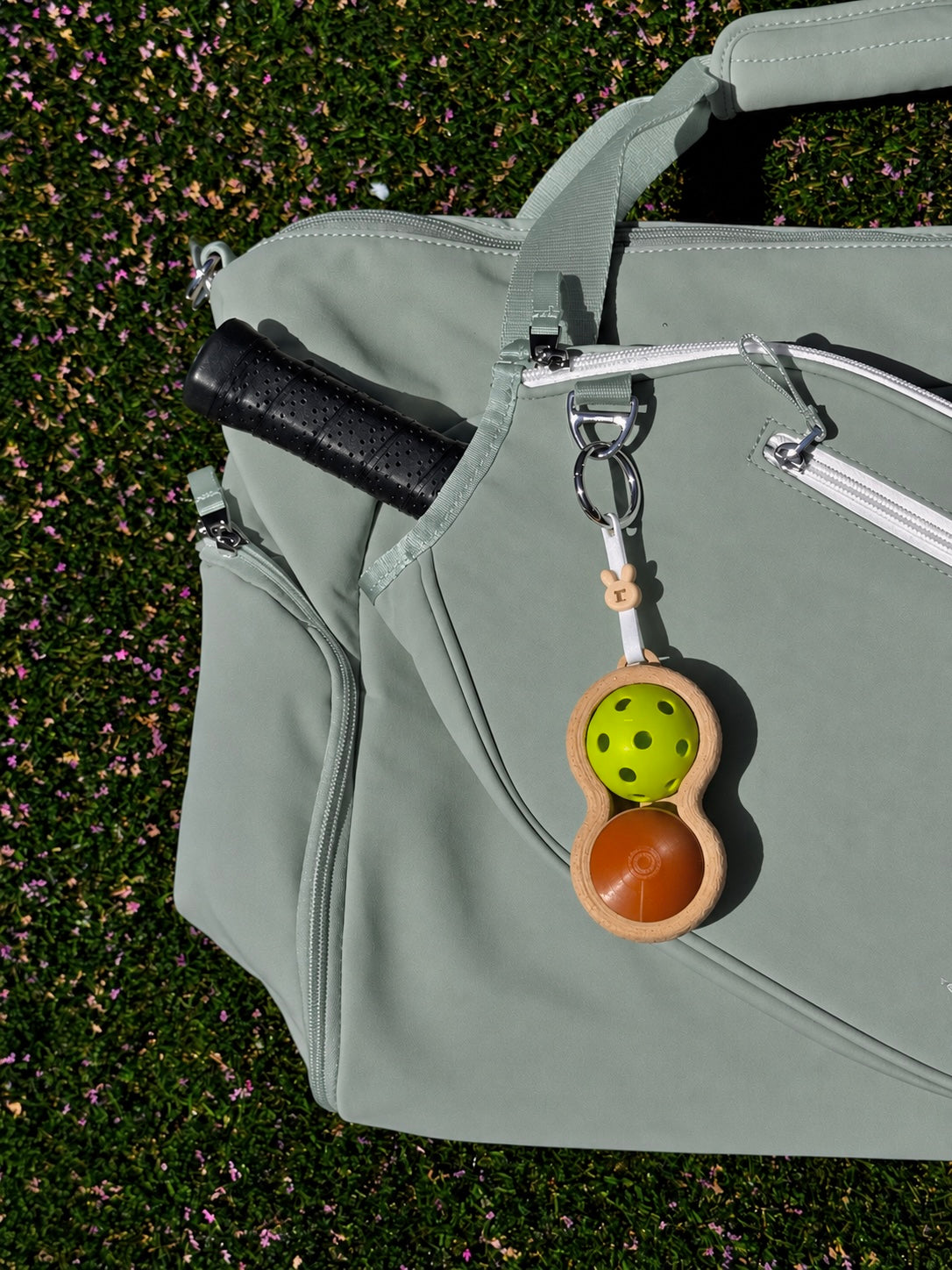 Peanut | Mini Ball Holder Bag Charm with Ball | Ball Besties