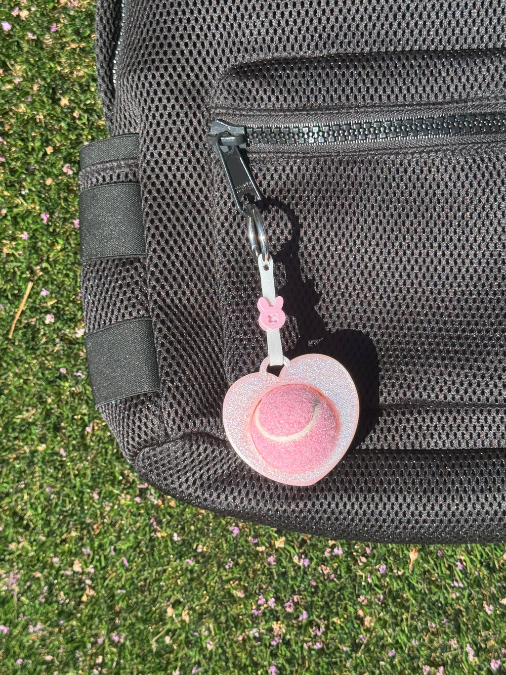 Love Ball Bestie | Tennis & Pickleball Practice Ball Holder Bag Charm
