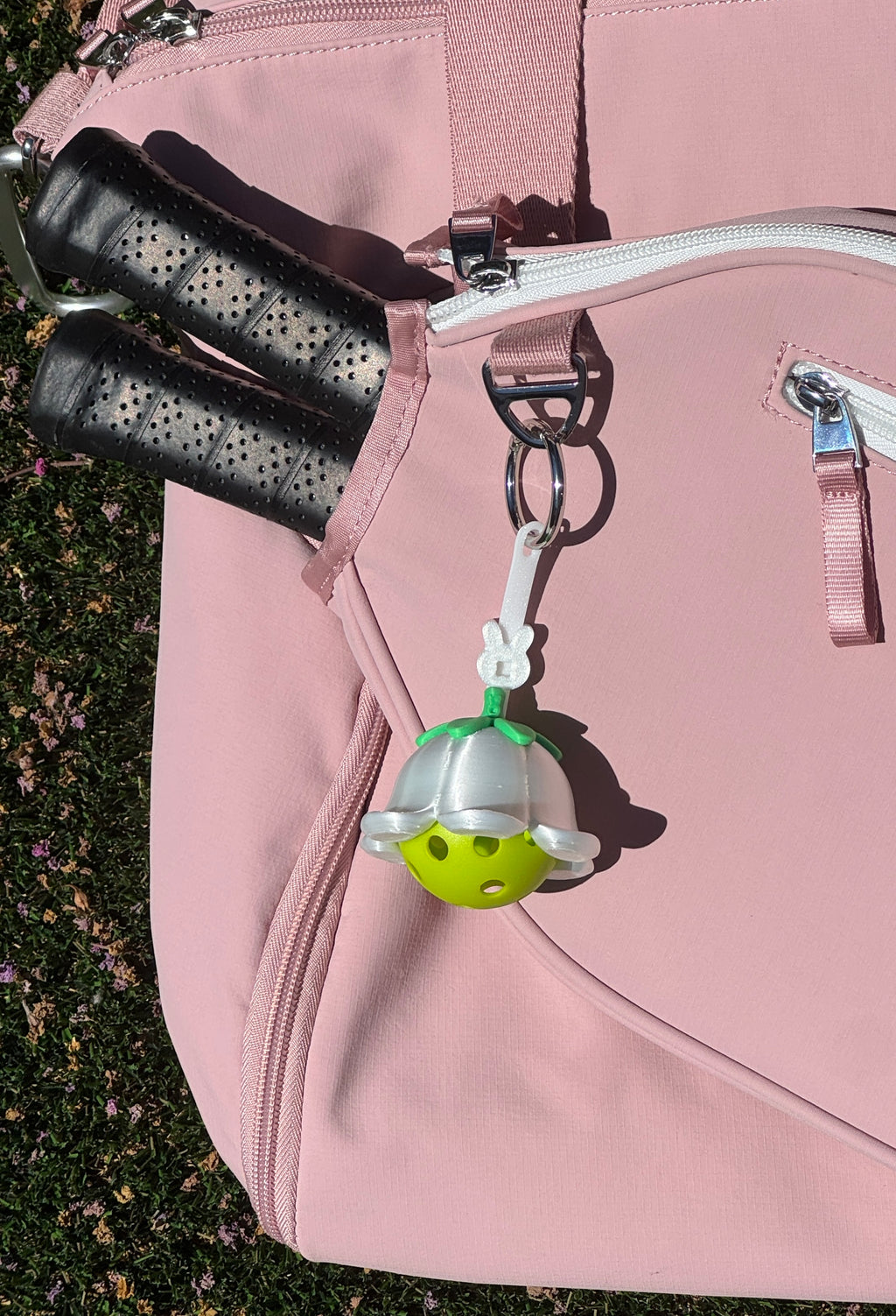 Tulip Flower | Mini Ball Holder Bag Charm with Ball | Ball Besties