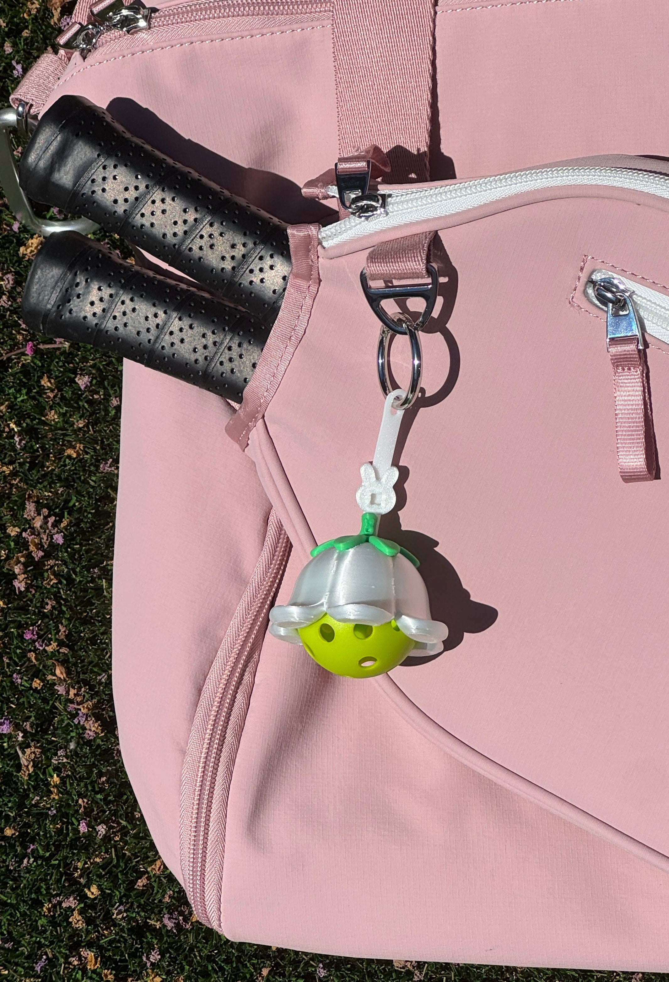 Tulip Flower | Mini Ball Holder Bag Charm with Ball | Ball Besties