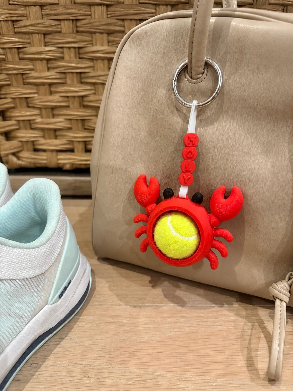 Crab Ball Bestie | Tennis & Pickleball Practice Ball Holder Bag Charm