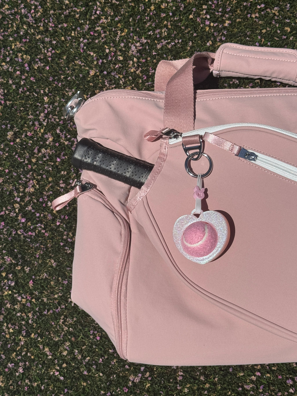 Love Ball Bestie | Tennis & Pickleball Practice Ball Holder Bag Charm