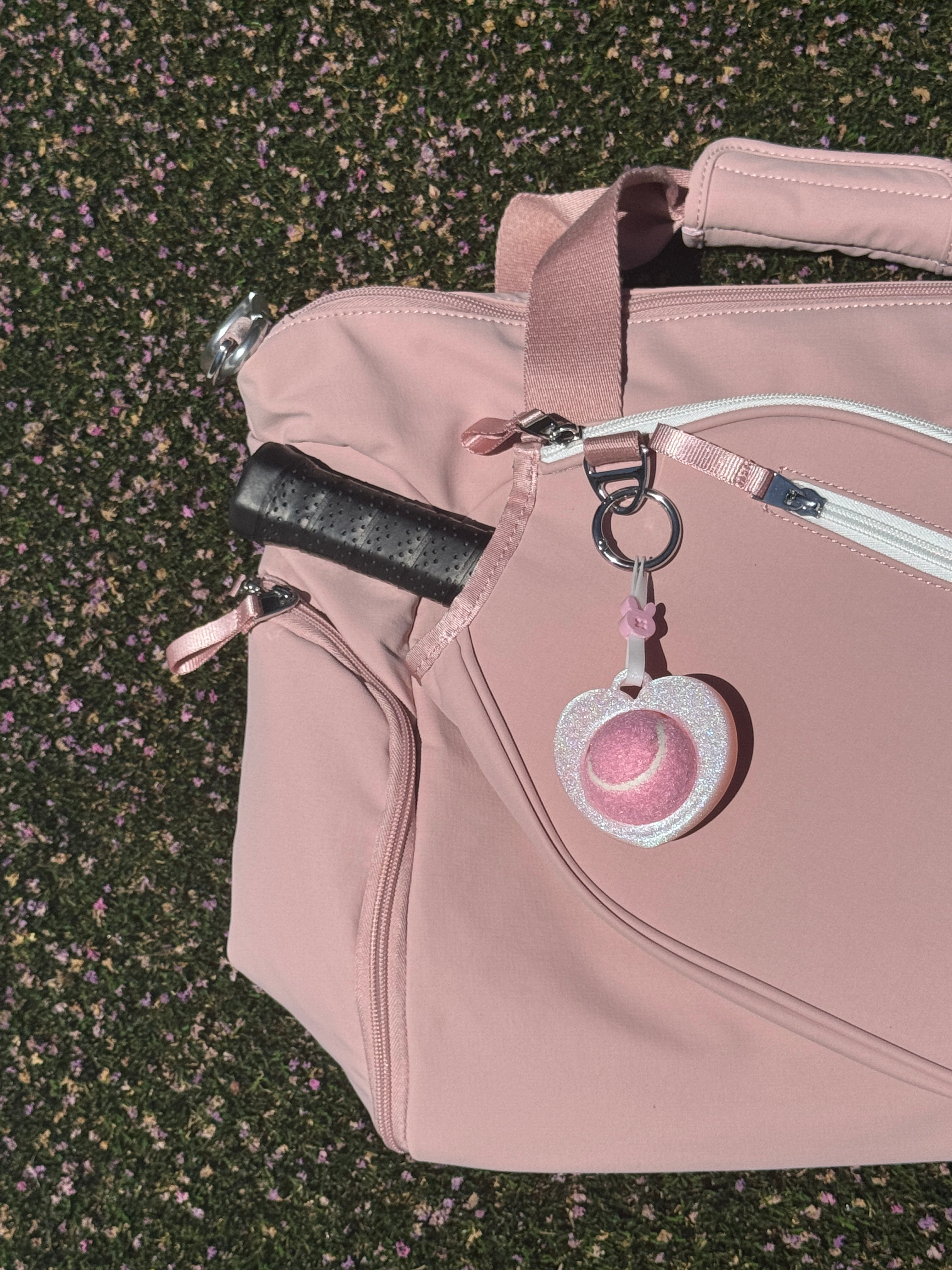 Love Ball Bestie | Tennis & Pickleball Practice Ball Holder Bag Charm