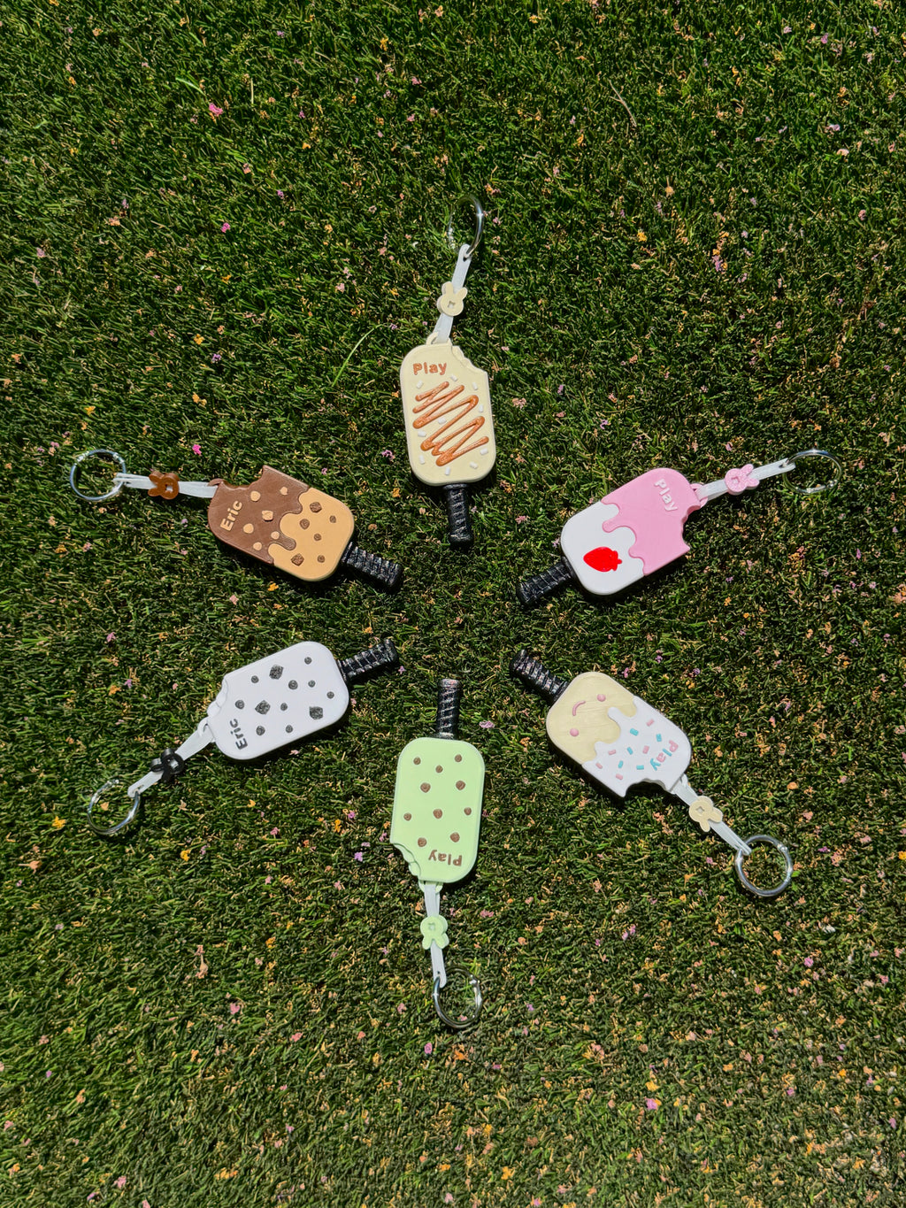 Ice Cream Bar Racket Keychain & Bag Charm Personalizable | Pick Your Flavor or Go Blind Box