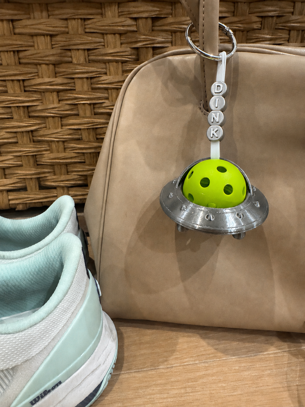 UFO Spaceship Ball Bestie | Tennis & Pickleball Practice Ball Holder Bag Charm