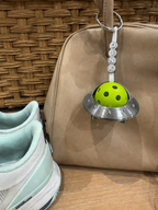 UFO Spaceship Ball Bestie | Tennis & Pickleball Practice Ball Holder Bag Charm
