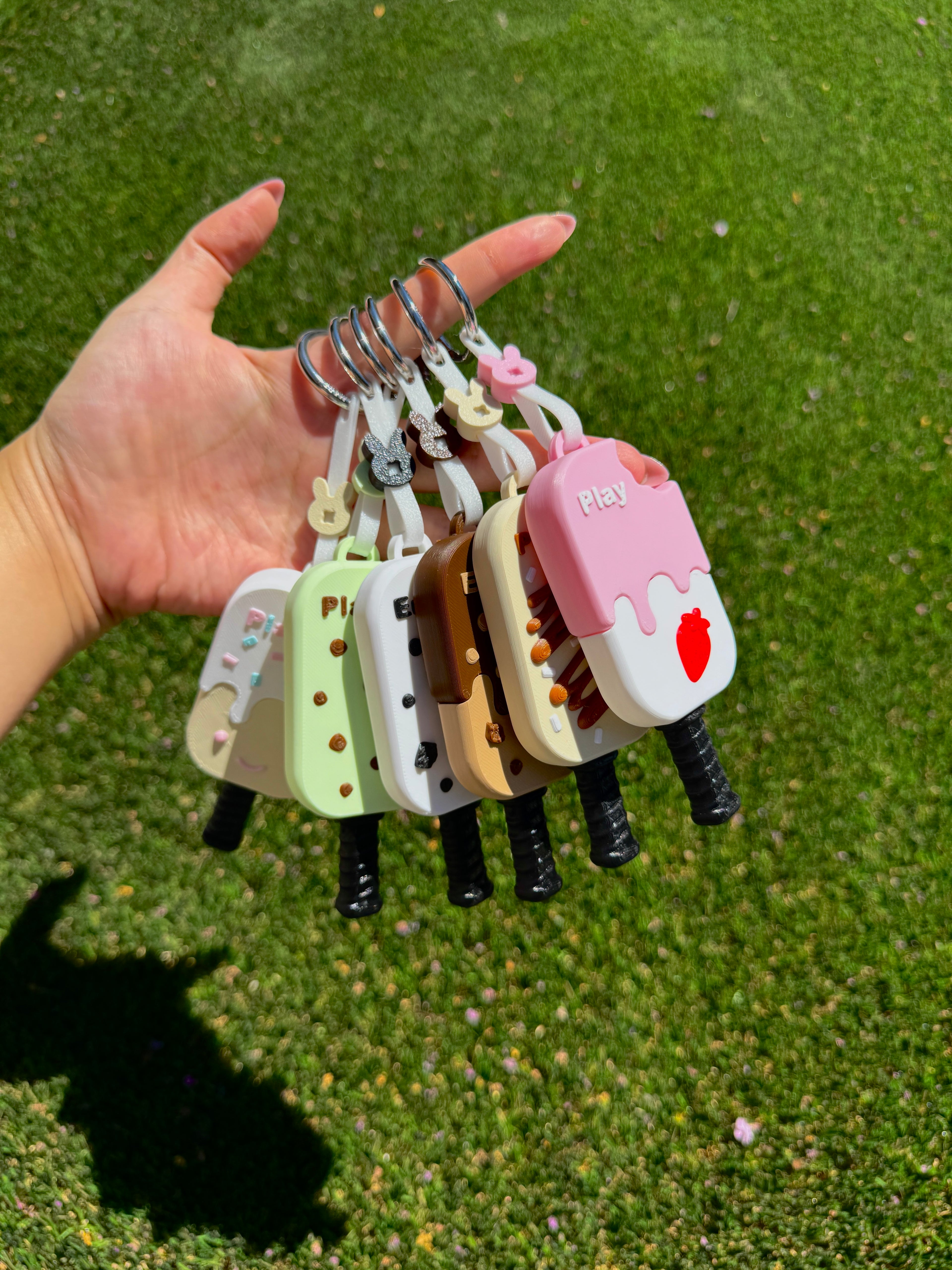 Ice Cream Bar Racket Keychain & Bag Charm Personalizable | Pick Your Flavor or Go Blind Box