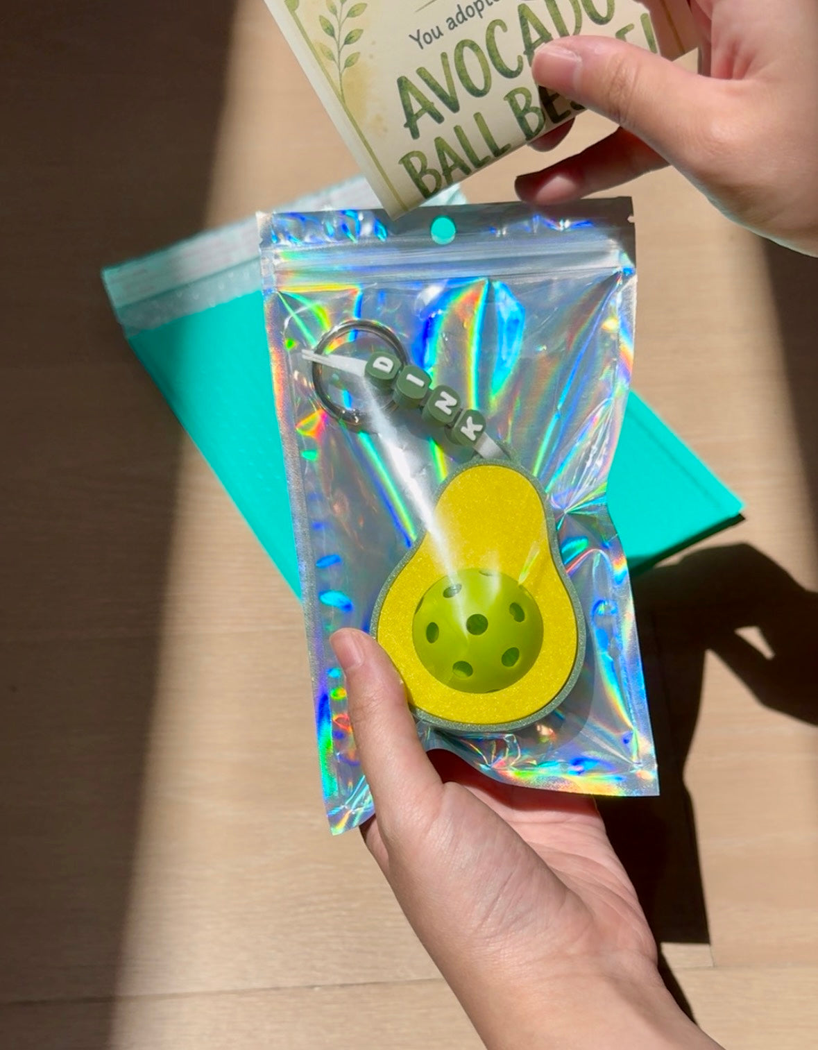 Avocado | Mini Ball Holder Bag Charm with Ball | Ball Besties