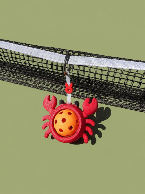 Crab| Mini Ball Holder Bag Charm with Ball | Ball Besties