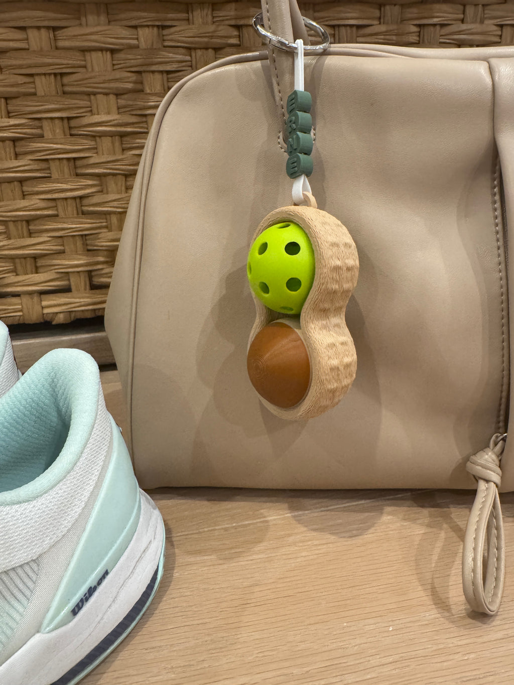 Peanut Ball Bestie | Tennis & Pickleball Practice Ball Holder Bag Charm