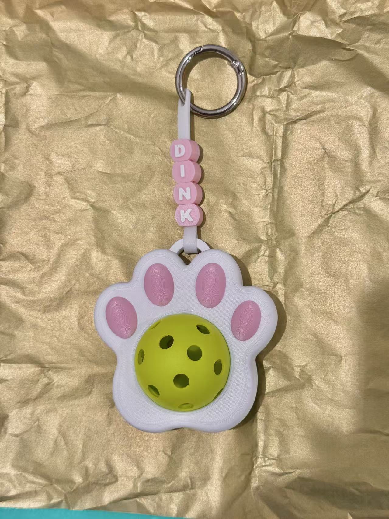 Paw | Mini Ball Holder Bag Charm with Ball | Ball Besties