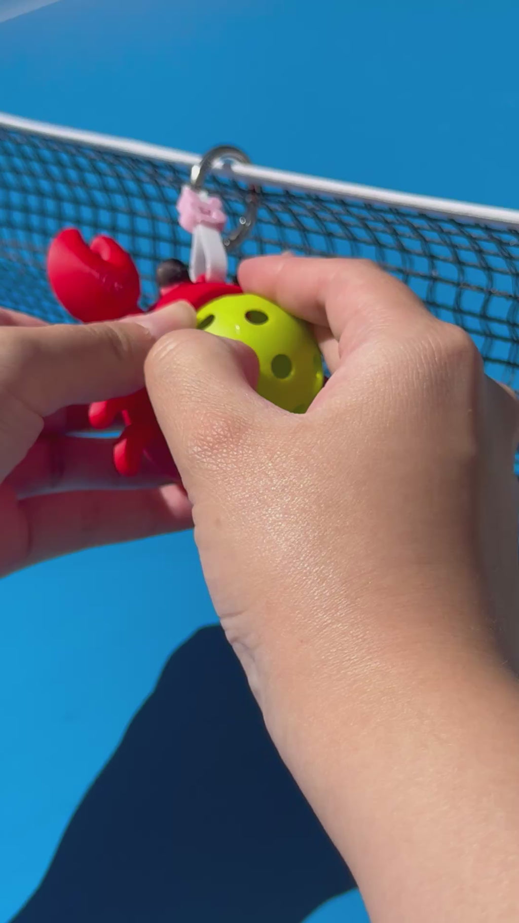 Crab Ball Bestie | Tennis & Pickleball Practice Ball Holder Bag Charm