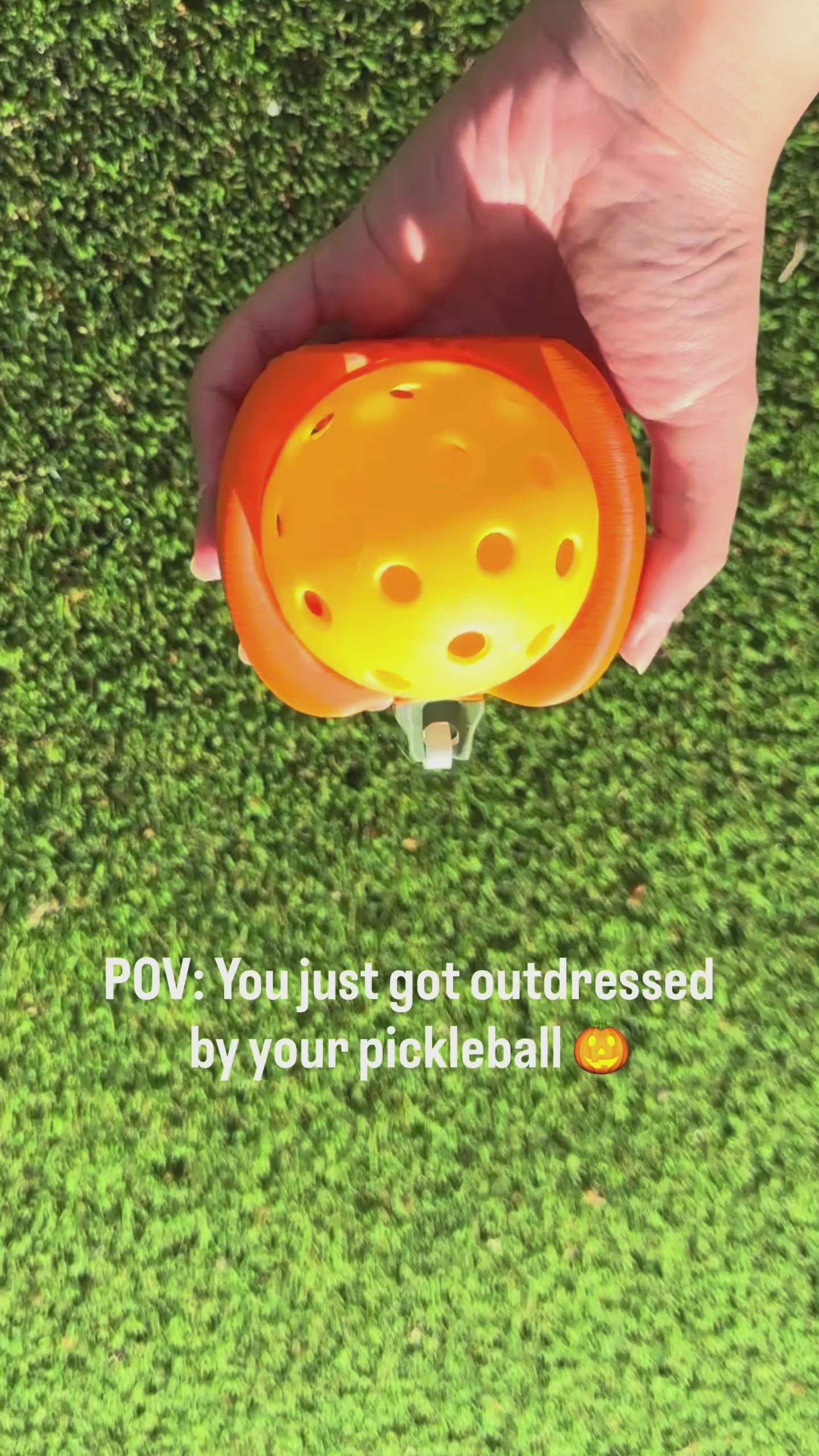 Pumpkin Jack O’lantern Halloween | Pickleball Ball Holder Bag Charm | Ball Besties
